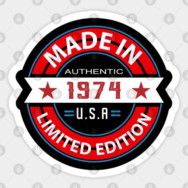 1974 49 Year Sticker by HB Shirts